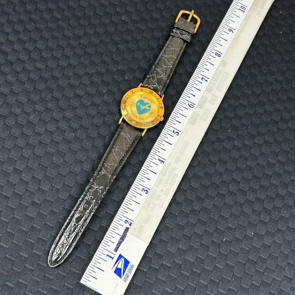 Athenee Du Geneve Cardiac Diagnostic Institute 18k Gold Plated‎ Watch Never Worn